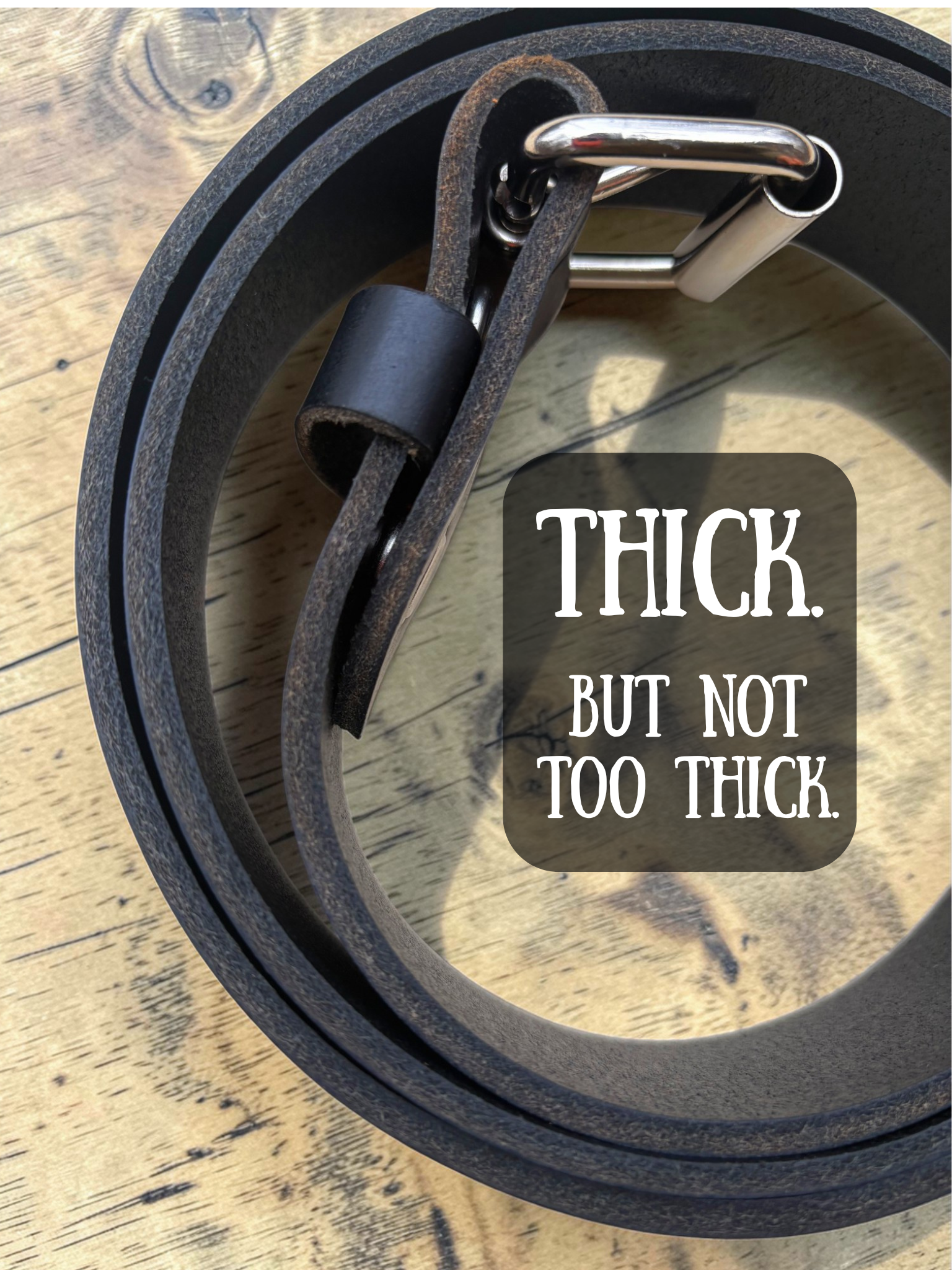 Two real work belts. No Men’s Leather Work Belt 2-Pack – Handmade USA 1.5” Brown + Black
